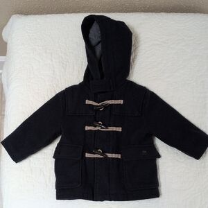 GAP Kids Black Hooded Toggle Jacket